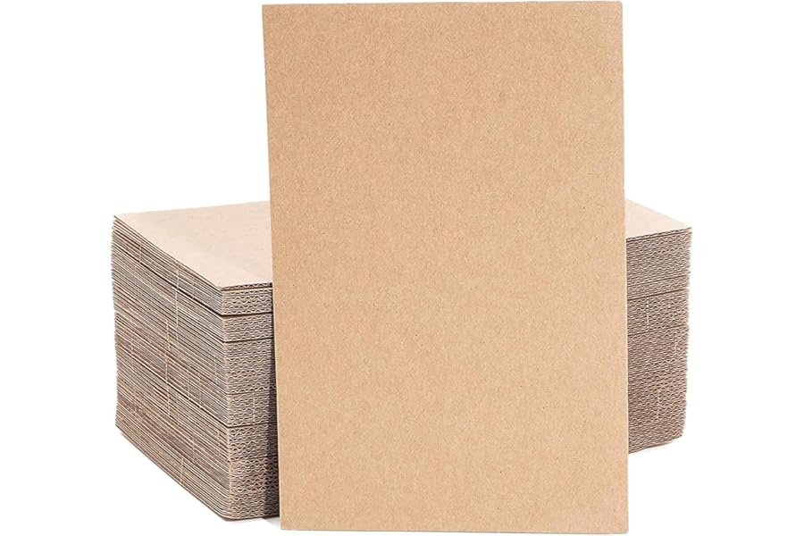 A1 Corrugated Cardboard Packaging Sheets Single Wall - Cardboard Inserts Flat Cardboard Layer Pads for Packing, Mailing or Art Crafts DIY Projects