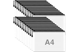 ZOOQUE Bolsa de Archivo de Cremallera,24 Pcs A4 Bolsa de Documentos de Plástico de Impermeable Carpetas de Documentos de Malla para Certificados, Recibos, Oficina,Viaje y Escolar(Negro)