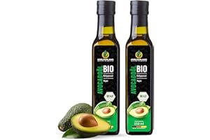 ‎KRÄUTERLAND N A T U R - Ö L M Ü H L E Kräuterland Bio Avocadoöl 2X250ml (500ml), Kaltgepresst, naturrein ohne Zusatzstoffe, Vegan & GVO-frei, geeignet für Haut & Haare, Premium Qualität