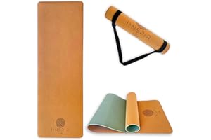 IINSPIR LIFE - Esterilla Yoga Antideslizante Corcho - Esterilla Pilates Antideslizante - Esterilla Gruesa - Tapete, Mat, Colchoneta, Alfombra de Yoga
