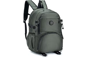 BAGZY Plecak 40x30x20 Wizzair, Plecak Kabinowy 40x30x20 Zwijany Podróżny 25L Lekki Plecaks Podróżny Bagaż Reczny Samolot Wasserdicht Bagaż Reczny do Pracy Biznesu Podróży Mężczyzn Kobiet Zielony