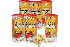 Cheese Footballs Snacks Multipack - Pack of 6x142g Light & Crispy Wafer Balls with a Soft Cheesy Centre Bulk Buy with Topline Card for Pub Snacks, Birthday Party Food or Christmas Stocking Fillers