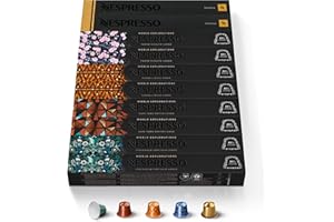 NESPRESSO ORYGINALNY, wybór kawy espresso i lungo, od jasnego do ciemniejszego palenia, kompatybilny z oryginalnymi ekspresami do kawy, zestaw kapsułek składający się z 100 kapsułek kawy