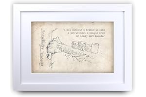 HWC Trading Winnie the Pooh Drop of Honey - Impresión fotográfica enmarcada (tamaño A4), diseño de gota de miel