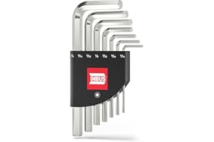 INBUS® 70389 zestaw kluczy imbusowych (imperialny) 7 szt., 1/4 cala - wyprodukowano w Niemczech