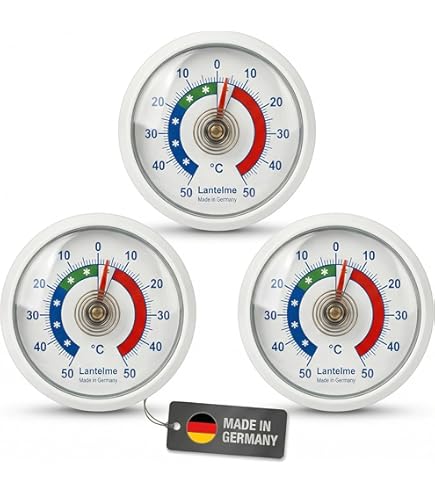 ORIA Koelkastthermometer met waterdichte sonde, digitale lcd-thermometer met zuignap, temperatuuralarm, min/max waarde, 3 montageopties, koelkast
