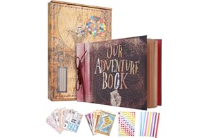 XIONGXIONG Our Adventure Book 11.9 * 7.6inch 80 Pages,Embossed Text Hard Cover Movie Up Adventure Book Scrapbooking,Wedding,Travelling,Christmas,Gifts For Men And Women