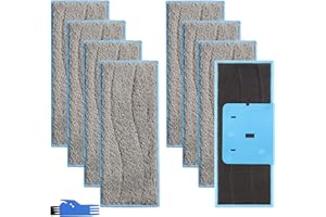 QAQGEAR Almohadillas húmedas Lavables para iRobot Braava Jet M6 (6110) (6012) (6112) M Series Robot Mop, Almohadillas húmedas de Repuesto Lavables y Reutilizables (Paquete de 8)