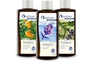 ‎SPITZNER Spitzner Saunaaufguss Set Frisch & Fruchtig (3 x 190 ml) – Wellness Sauna mit aromatischem Saunaduft Eisminze, Mandarine, Holunder-Cassis
