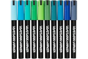 Panduro Marqueurs illimités Stylos acryliques à base d'eau | Ensemble des Sept Mers | 10 couleurs pour toutes les surfaces