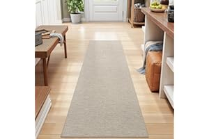 DEXI Alfombra Pasillo 43.5 x 150 cm, Alfombras Cocina Antideslizante Lavable, Absorbente Tapete Corredor para Puerta Interior, Lavadero, Comedor, Beige