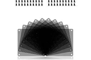 YIMATEECO 120mm Fan Dust Filter PC for Computer Cooler PVC Dustproof PC Dust Filter Cover, PC Case Cover Fan Grills Computer Mesh Filter (PVC, 120 * 120mm, 10pcs, Black)
