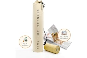 ‎AGREENIE aGreenie® Premium Yogatasche - Design Time for Matness - 100% Baumwolle - Yoga Bag -Tragetasche für Yoga, Pilates, Fitness und Gymnastik Matten - inkl. Ebook