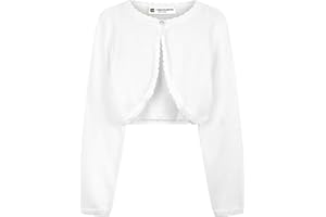 BlackButterfly Girls Long Sleeve Sparkle Cardigan Childrens Kids Bolero Shrug