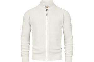 Indicode Herren INLayton Strickjacke mit Stehkragen und Reißverschluss | Cardigan Feinstrickjacke für Männer