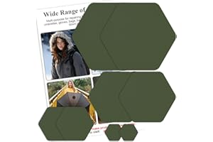 AXEN Down Jacket Patches Self-Adhesive Nylon Repair Patches Waterproof Pre-Cut Repair Patches for Jacket Tent Outerwear, Pack of 8 Green
