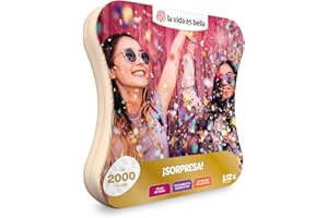 LA Vida ES Bella - Caja Regalo para Hombre o Mujer - ¡Sorpresa! - Ideas Regalos Originales - 1 Experiencia de gastronomía, Bienestar o Aventura para 1 o 2 Personas