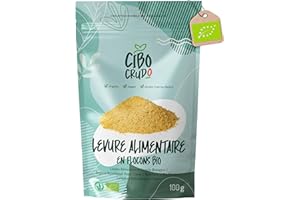 Levure Nutritionnelle en Flocons Bio et Premium - 100g. Levure Sans Gluten Alimentaire Dietetique. Nutritional Yeast Flakes Organic.