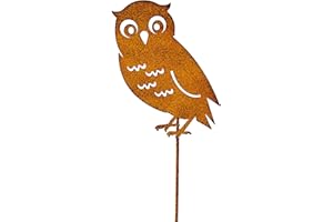 Blümelhuber Gufo ruggine decorazione per il giardino, in metallo arrugginito, decorazione per il balcone o la porta di casa