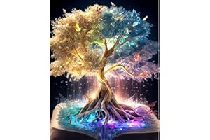 DAERLE Diamond Painting Magic Tree Diamond Art,Diamond Art, Diamond Painting Kits for Adults, Diamond Art Kits Adults, Full Diamond Painting Kits for Kids Home, Wall Decor 30x40cm/12x16in