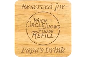 MORNNG CUPPA LAUGH SHARE REPEAT Ideal Dad Gift. Present for Papa from Son or Daughter. Gift for Him. Dad Birthday, Christmas or Happy Occasion Gift. (Papa Drink Oak Veneer)