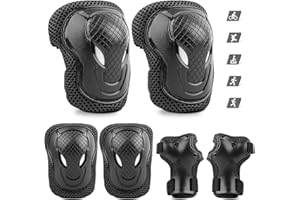 ‎VALUETALKS ValueTalks Kinder Schützer inliner Schonerset Schutzausrüstung Kinder Knieschoner Ellenbogenschoner Rollschuhe Schützer Protektorenset für Skateboard Roller Skaten Fahren Outdoor Sport