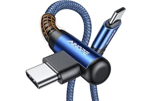 AINOPE 60W Kabel USB C na USB C PD 3.0 Kabel do szybkiego ładowania USB C trwały nylon do iPhone 16 Pro Max 15 14/Samsung Galaxy S24 S23/iPad Pro Air mini Macbook Pixel, 2 sztuki, 2M+2M, niebieski