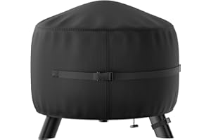 BROSYDA Housse de Protection Pour Braséro Rond 80×50cm, Coupe-vent, Anti-UV, Housse en Tissu Oxford 600D Pour Anier à feu et Bol à feu Extérieur Avec Boucle et Cordon de Serrage