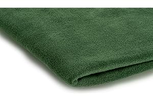 ORIENT FASHION Polaire en tissu haute qualité Fleece 200 g/m² - Disponible en 50 couleurs - 50 x 155 cm (Vert forêt)