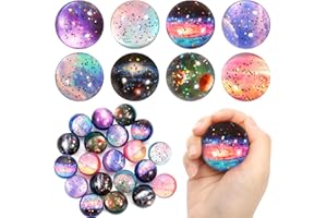 Seamart 30 Stück Flummies für Kinder, Flummi Planeten, 32 mm Weltraumthema Hüpfbälle, Gastgeschenke für Mädchen Jungen, Geschenktütenfüllung