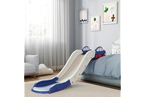 AIYAPLAY Kids Slide, Indoor Toddler Sofa Slide with Extended Length for Bed, Stairs, Easy to Assemble and Store, Blue