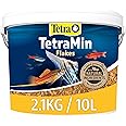 TetraMin Flakes - fish food in flake form for larger ornamental fish, balanced mixture for healthy fish and clear water, 10L