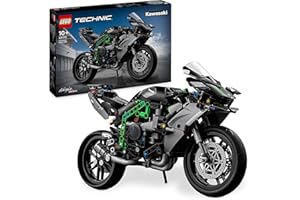 LEGO Technic Kawasaki Ninja H2R Motorcycle Toy, Vehicle Gift for 10 Plus Year Old Kids, Boys & Girls, Collectible Motorbike Building Set, Scale Model Kit for Independent Play 42170