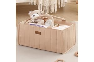 Jinrobabes Wickeltasche Organizer, Baby Aufbewahrungskorb mit Herausnehmbaren Fächern, Windeltasche als Geschenk für Neugeborene & Babyparty, Wickeltisch Organizer für Neugeborene Mütter Verwendet