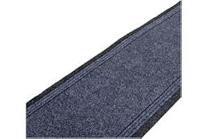 SrS Rugs® Sydney Long Carpet Runner - Heavy-Duty - Stain-Resistant - Absorbent - Non-Slip Rubber Backed - Strong - Industrial Grade - Tough Mat for Hall and Stairs (Blue, Length: 5' (67 x 152 cm))
