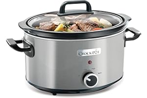 ‎CROCK-POT Crock-Pot CSC025X Schongarer, Slow Cooker, Chrom, 3.5 liters, Edelstahl