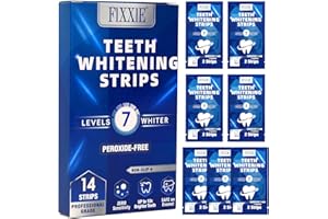 FIXXIE, FIXXIE Professional Teeth Whitening Strips, 14 Peroxide-Free Tooth Whitener Strips, Enamel Safe Teeth Whitening Kit, Non-Sensitive Teeth Whitener Formula