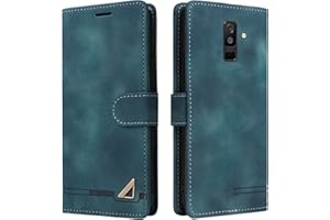 OKZone Coque pour Samsung Galaxy A6 2018, Étui de Protection de Portefeuille Antichoc de Fente pour Carte, Support de Carte à Rabat en Cuir en PU Étui de Téléphone pour Samsung Galaxy A6 2018 (Vert)