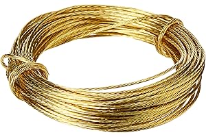 Merriway BH02242 Brass Number 1 Picture Wire, 6 Metres (19.5 feet), 6 kg (13 lb) Breakweight