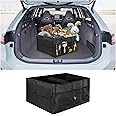 GTLM Trunk Organizer for Car,Foldable Multi-Compartment Car Organizer for Clutter in The Car,Universal 50L Large Capacity Car Accessories Interior Car Trunk Organizer for SUVs Trucks