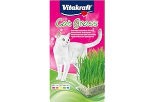 Vitakraft Cat Grass, mélange de graines pour herbe à chat, avec vitamines et minéraux (1x 120g)