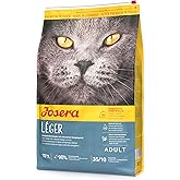 JOSERA Léger (1 x 10 kg) | Adult | Premium Trockenfutter für ausgewachsene sterilisierte oder übergewichtige Katzen | Geflüge