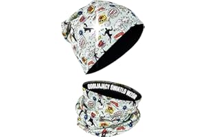HECKBO 360° odblaskowa dziecięca czapka i komin – 95% bawełny – miękki i łatwy w pielęgnacji materiał stretch – beanie na wiosnę, jesień i zimę (48–54 cm)