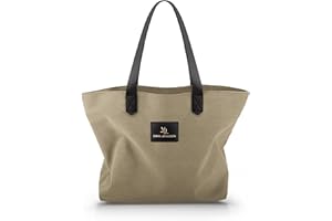 Emma Jonasson Shopper Damen - Schultertasche mit Reißverschluss und Innentasche - Aesthetic tote bag, Stofftasche, große Handtasche, Canvas Tasche