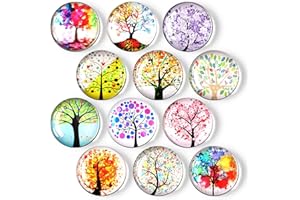 OOTSR 12 Arbre Vie Aimants de Réfrigérateur, 3D Magnet Frigo pour armoires de Bureau, Tableaux Blancs et Photos Aimants décoratifs pour la Maison