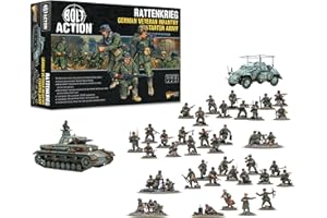 WARLORD GAMES Rattenkrieg – Miniature per principianti di fanteria veterana tedesca, scala 28 mm, per Bolt Action, altamente dettagliate della Seconda Guerra Mondiale