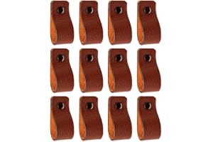 Brute Strength – Läderhandtag – 12,5 x 2,5 cm – Cognac – 12 bitar