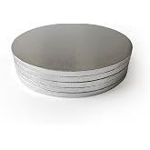 Miss Bakery's House Cake Box Et Panneau MDF 20x20x15cm Blanc - Set Avec Base Gâteau Ronde Argentée 20cm
