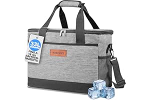 KAEFUYS Borsa Termica 33L Borsa Termica Porta Pranz Mantieniti Caldo e Freddo Borsa Frigo Impermeabile con Tracolla Adatto per Campeggio Picnic All'aperto Barbecue