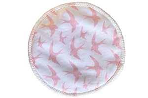 Ana Wiz Washable Natural Bamboo Breast Pads (Pack of 12, Pink)